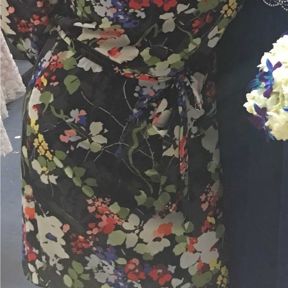 Banana Republic Black and Green Patterned Dress - Picture 4 of 6